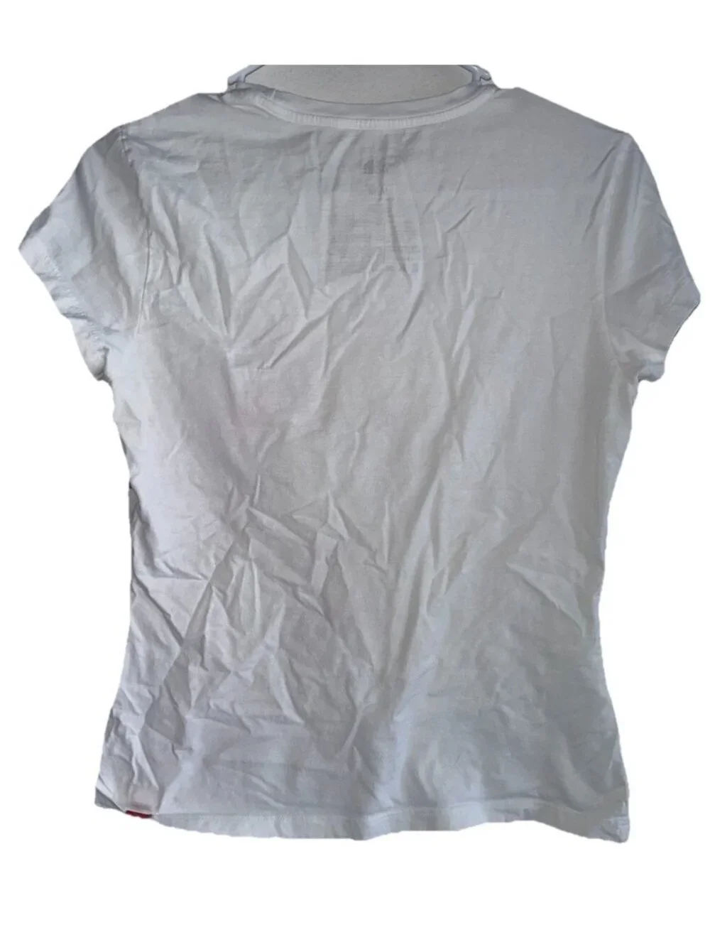 North Face Womens Fitted T Shirt Sz M White Pink Floral Logo Gorpcore - Picture 2 of 5